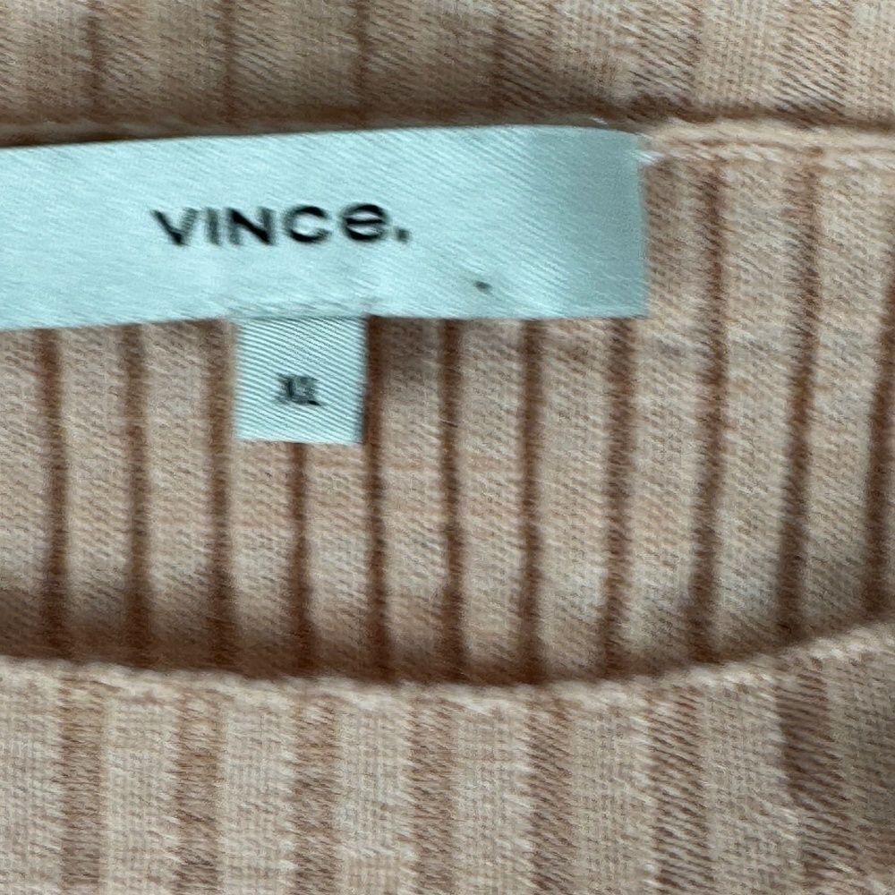 Vince Marled‎ Rib Wool/Cotton Women's Sweater Crew Neck Rosewater Petal Sz XL - Picture 5 of 14